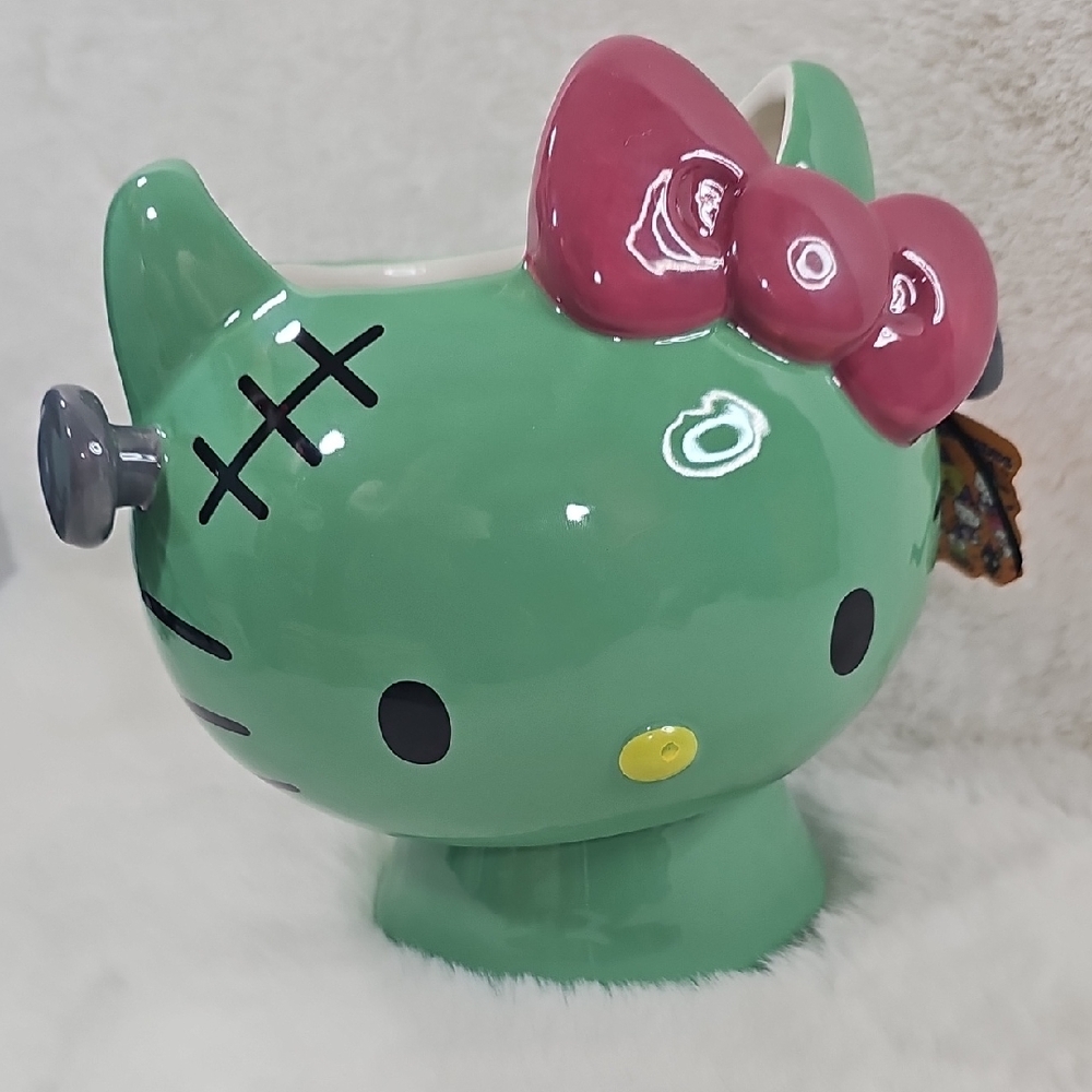 Blue Sky Hello Kitty Halloween Frankenstein Candy Bowl